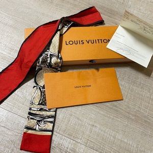 Authentic Louis Vuitton head wrap scarf bag tie